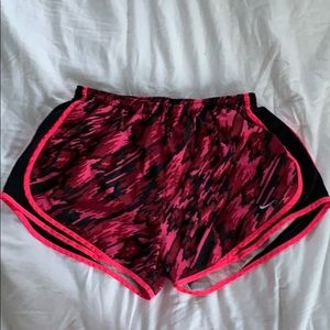 Pink And Black Nike Running Shorts